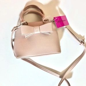 Betsey Johnson Blush Bow Bucket Bag